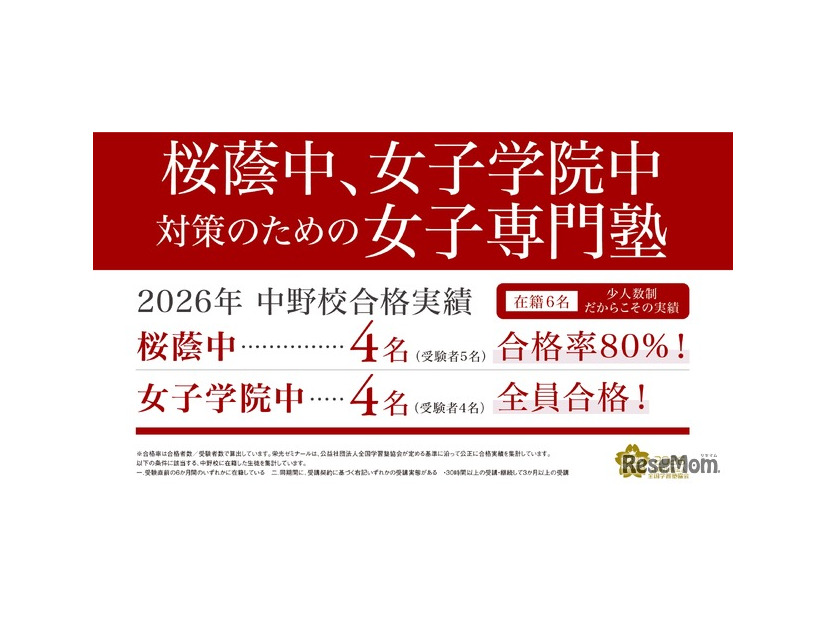 栄光ゼミナール中野校 最難関女子中学受験専門館