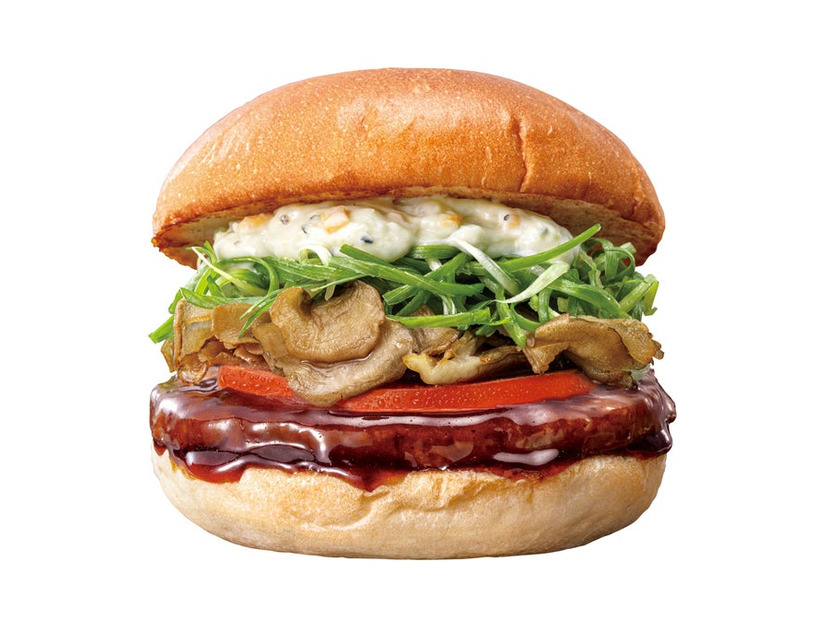 「山葵わさびタルタル舞茸ビーフバーガー」（提供画像）