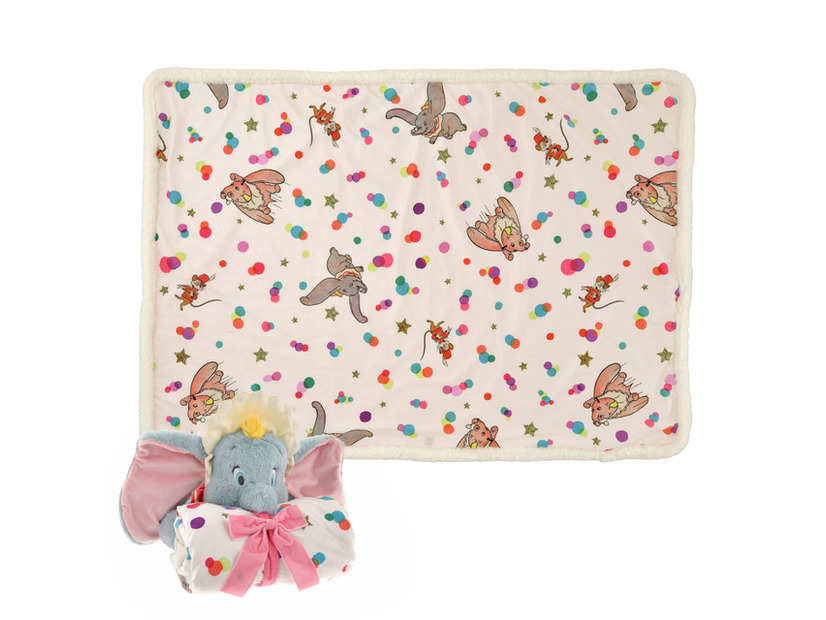 ブランケット ぬいぐるみ付き　5,500円「DISNEY DUMBO 85TH ANNIVERSARY」© Disney