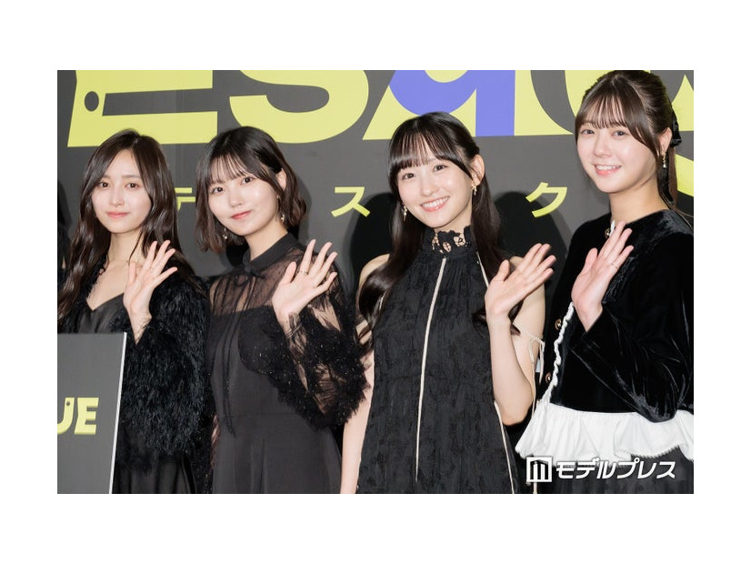 「GROTESQQQUE-グロテスク-」完成披露上映会に出席した井上和、中西アルノ、一ノ瀬美空、冨里奈央（C）モデルプレス