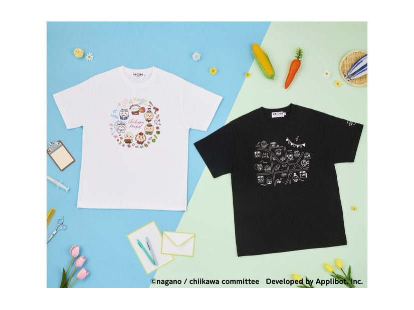 ちいかわぽけっと お店屋さんなTシャツ（全2種）各 3,630円（税込）※サイズ展開：M、L、XL