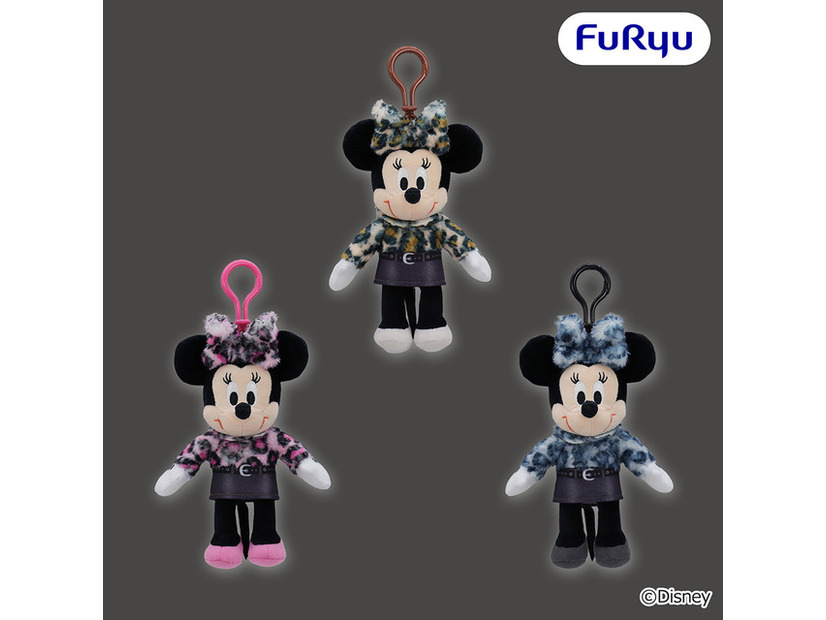 「ミニーマウス　ギャルっぽレオパード　くりっぴぃぬいぐるみ」（全3種類）©Disney