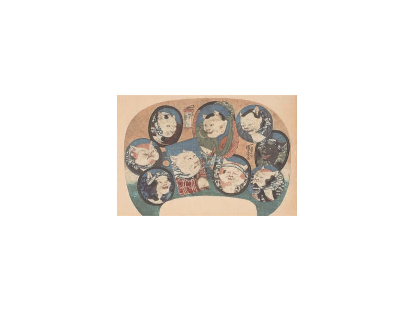 （写真：歌川国芳「猫の百めんそう」1841年頃）