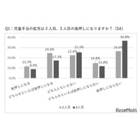 児童手当拡充、2人目3人目の後押しに「ならない」