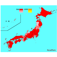 インフルエンザ大幅減も、前年同期比2.7倍と高止まり