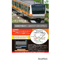 立川エリアで鉄道スタンプラリー開催、2月限定