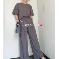 上下【GU】に見えない！こなれ感ときちんと感を両立したグレーのセットアップ【40代の毎日コーデ】
