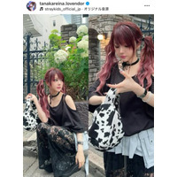 田中れいな、ツインテール×美肩ちら見せの夏コーデに反響「めっちゃ可愛い」「オシャレ」