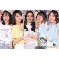 エビ中・桜木心菜＆小久保柚乃＆風見和香＆桜井えま＆仲村悠菜、5人でファッションショー登場 ドリームコアが可愛らしい【STARRZ TOKYO 2025】