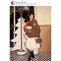 板野友美、ふわふわニット×スカートのあったかコーデに反響「可愛すぎる～」「最高の推し」