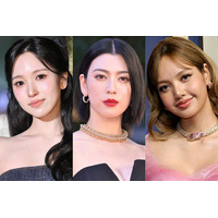 BLACKPINKリサ・TWICEミナ・三吉彩花、密着顔寄せ3ショット「豪華すぎる」「目の保養」