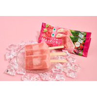 ファミマ「産地と、コンビに、」シリーズ初のいちご登場 断面ハートの次世代品種「とちあいか」がアイスに