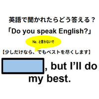 英語で聞かれたらどう答える？「Do you speak English?」