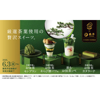 スシローから濃厚抹茶ひんやりスイーツ 京都の老舗「森半」コラボの「フラッペ」「カタラーナ」登場