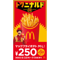 マクドナルド「マックフライポテト」で12日間限定で特別価格に “ガーリックステーキ味”との組み合わせも