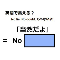 英語で「当然だよ」は何て言う？