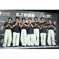 Travis Japan、東京スカイツリー点灯式登場・史上最多60種類のライティング JリーグSPアンバサダー初仕事務める