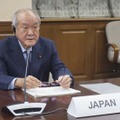 オンライン形式で開かれたG7財務相・中央銀行総裁会議に参加する鈴木財務相＝13日午後、財務省（同省提供）