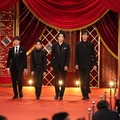 （左から）有岡大貴、番家一路、松村北斗、目黒蓮（写真提供：東京写真記者協会）