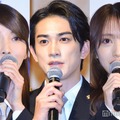 決起集会に出席した（左から）黒見明香、町田啓太、向井地美音 （C）モデルプレス