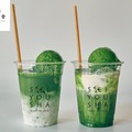 熱海に抹茶スタンド「熱海青葉舎」塩抹茶ラテやクリームをかける富士プリン提供 画像