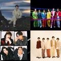 （左上から時計回り）King ＆ Prince、Snow Man、なにわ男子、SixTONES（提供写真）