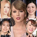 （左上から時計回り）宇野実彩子、ロゼ、永野芽郁、青山テルマ、やす子、フワちゃん、幾田りら、上野樹里（C）モデルプレス／テイラー・スウィフト／Photo by Getty Images