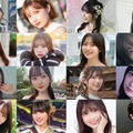 「MISS OF MISS CAMPUS QUEEN CONTEST 2024」決勝（後半）進出者16人※左上からエントリー番号順（提供写真）