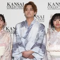 囲み取材に応じた山田菜々、中山優馬、山田寿々（C）モデルプレス