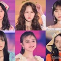 （上段左から）山下美月、加藤史帆、与田祐希（下段左から）佐々木久美、井上和、金村美玖（C）モデルプレス