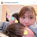 矢口真里、長男＆次男がべったり！仲良し親子3SHOTに反響「かわいいママさん」「子供より顔が小さく見える」 画像