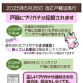 戸籍にフリガナが記載されます