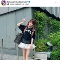 「スタイル抜群」田中れいな、美シルエットのモノトーンコーデに絶賛の声「理想的な着こなし」 画像