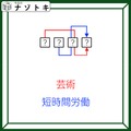 クイズです！「隠れている４文字の言葉は？」赤と青の文字と矢印から導こう【難易度LV３.・中辛】 画像