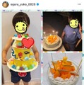小倉優子、“おしゃべりで社交的”三男の5歳バースデーSHOTを公開「ハグしては泣いて…」 画像