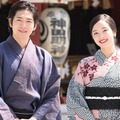広瀬すず＆松下洸平、浴衣姿で登場 報道陣通じて食事の誘い【遠い山なみの光】 画像