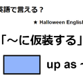 英語で「仮装する」は何て言う？ 画像