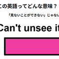 この英語ってどんな意味？「Can’t unsee it.」 画像