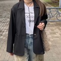 「ミドル丈ジャケット」の大人カジュアルな着こなし。×タイダイデニムの真逆アイテムが新鮮【40代の毎日コーデ】