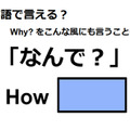 英語で「なんで？」は何て言う？ 画像
