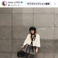 板野友美、ほっそり美脚の際立つミニスカ×タイツSHOTに反響「スタイル良すぎ」「似合ってるね」