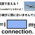 英語で「乗り継ぎに間に合いませんでした」は何て言う？ 画像