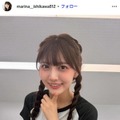 石川さゆりの姪・石川満里奈、ノースリ×大胆スリット姿で素肌チラリ「脚長すぎ」「女神のビジュアル」 画像