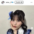 AKB48メンバー「入る前の憧れた衣装ランキング1位くらい」白×水色ミニ丈衣装で美脚スラリ「透明感が爆発してる」「スタイル抜群」の声 画像
