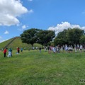 打ち上げ会場の永田公園
