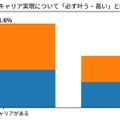 理想のキャリア実現について「必ずかなう・高い」と回答した割合
