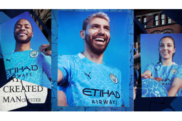 マンチェスター・シティ、「強烈なモザイク柄」の2020-21新ユニフォーム発表！ 画像