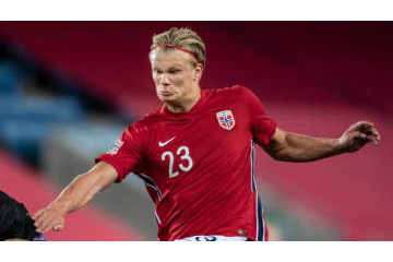 怪物ホーラン、ノルウェー代表で2ゴール！「衝撃の音速ボレー」がこれ 画像