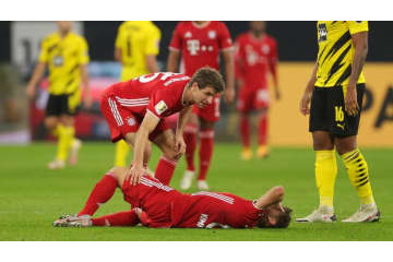 キミッヒ、泣く…ホーランへの決死タックルで膝がひどいことに 画像