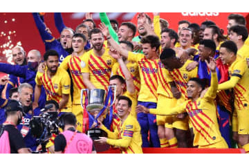 メッシ爆発のバルサ、コパデルレイ優勝！宿敵レアルも祝福する 画像